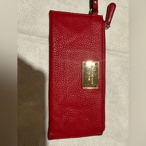 Michael kors red wristlet